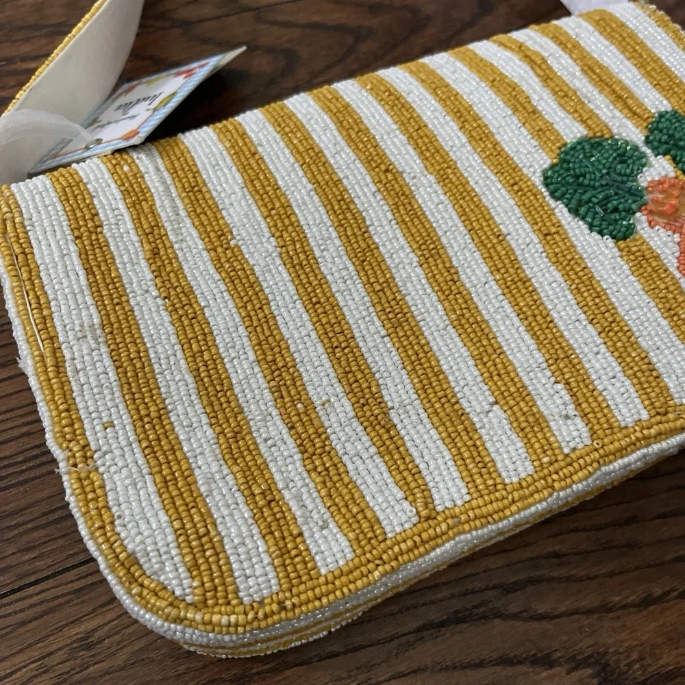 New Release Handcrafted in India Carrot Spring Vegetable Beaded Bag Viral TikTok